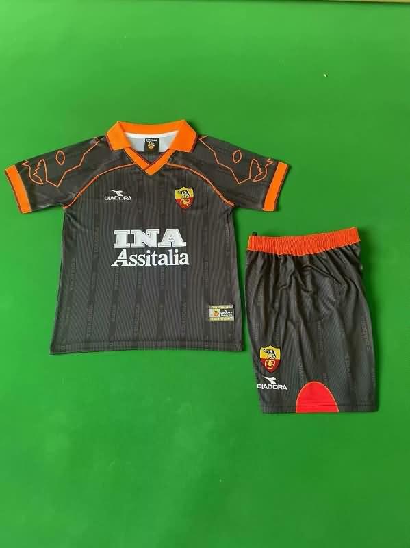 1999/00 AS Roma Third Kids Soccer Jersey And Shorts