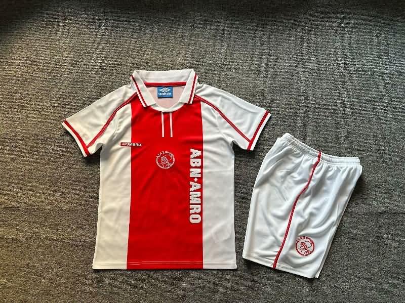 1998/99 Ajax Home Kids Soccer Jersey And Shorts