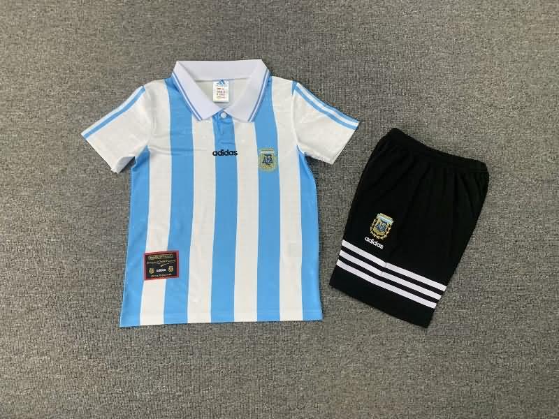 1994 Argentina Home Kids Soccer Jersey And Shorts