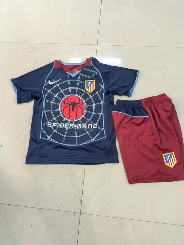 2004/05 Atletico Madrid Away Kids Soccer Jersey And Shorts