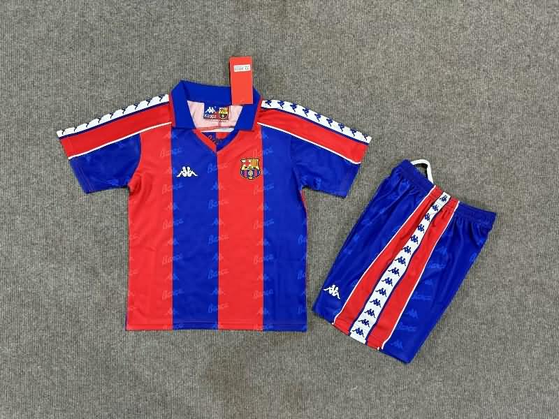 1992/95 Barcelona Home Kids Soccer Jersey And Shorts