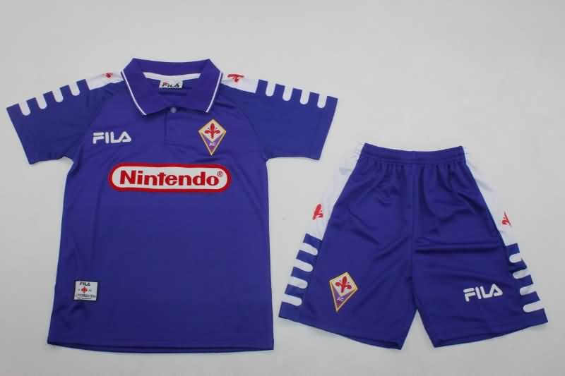 1998/99 Fiorentina Home Kids Soccer Jersey And Shorts