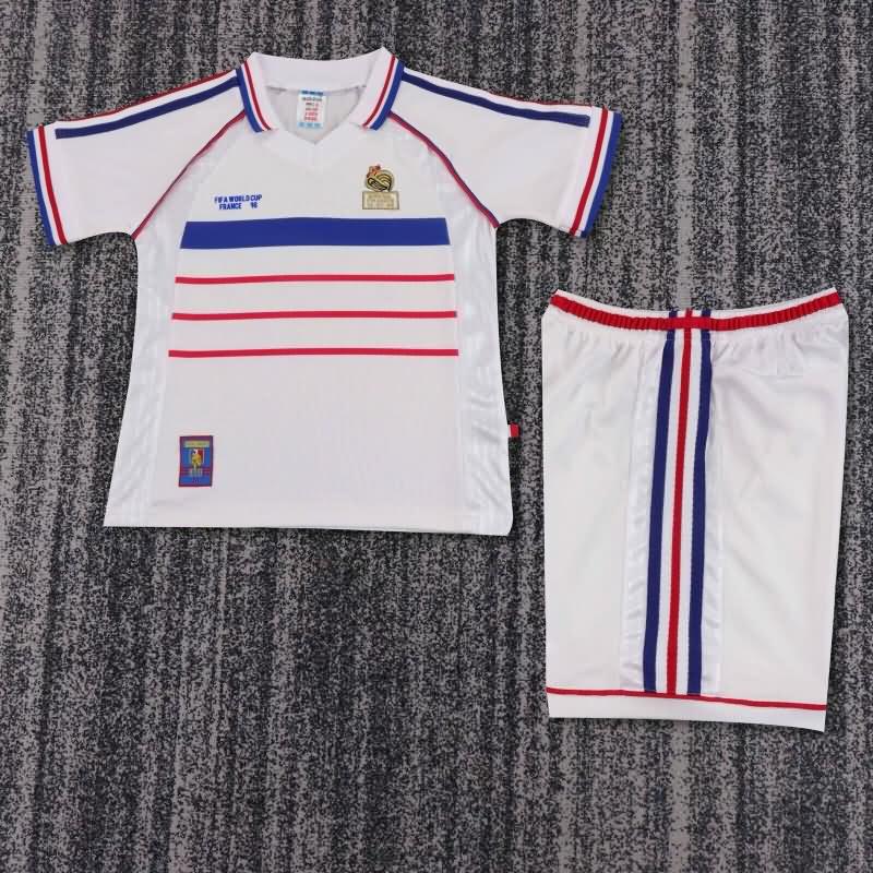 1998 France Away Kids Soccer Jersey And Shorts