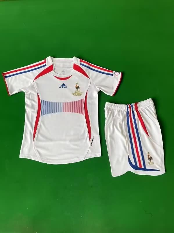 2006 France Away Final Kids Soccer Jersey And Shorts