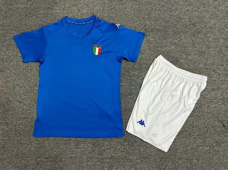 2000 Italy Home Kids Soccer Jersey And Shorts