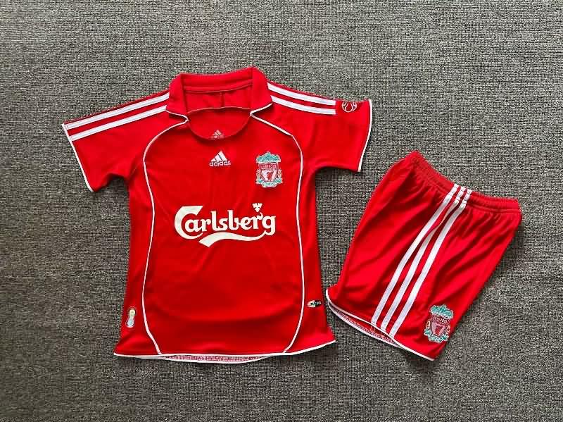 2006/08 Liverpool Home Kids Soccer Jersey And Shorts