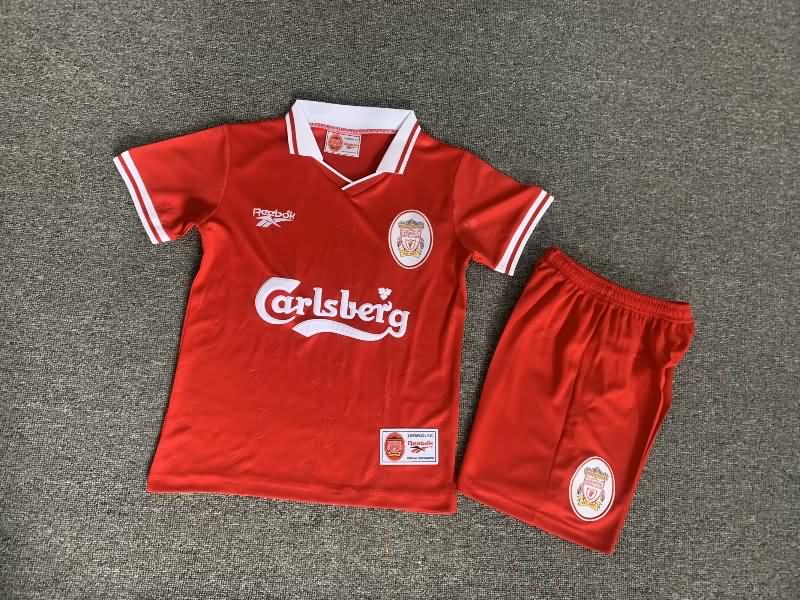 1996/97 Liverpool Home Kids Soccer Jersey And Shorts