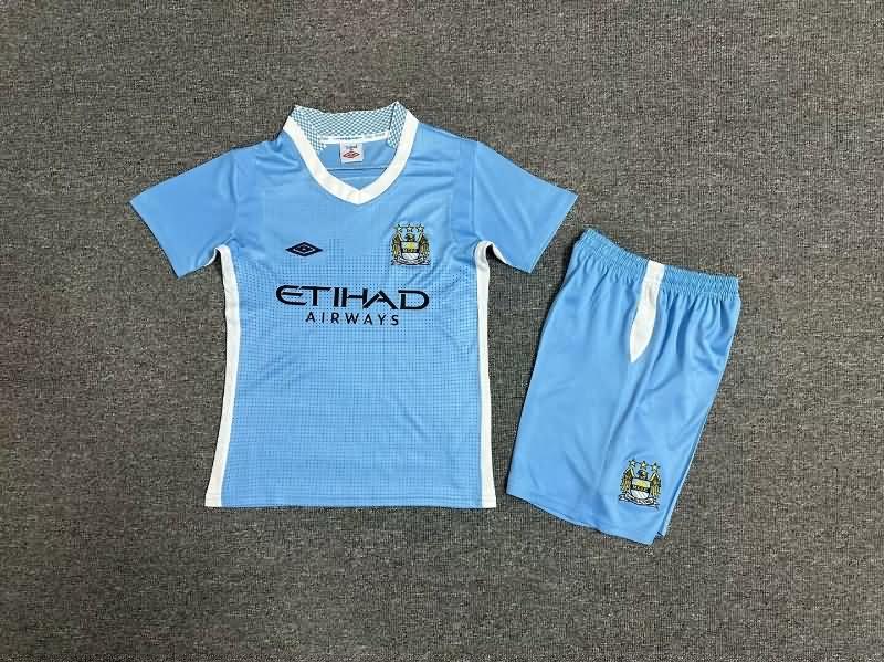 2011/12 Manchester City Home Kids Soccer Jersey And Shorts