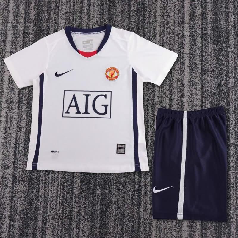 2008/09 Manchester United Away Kids Soccer Jersey And Shorts