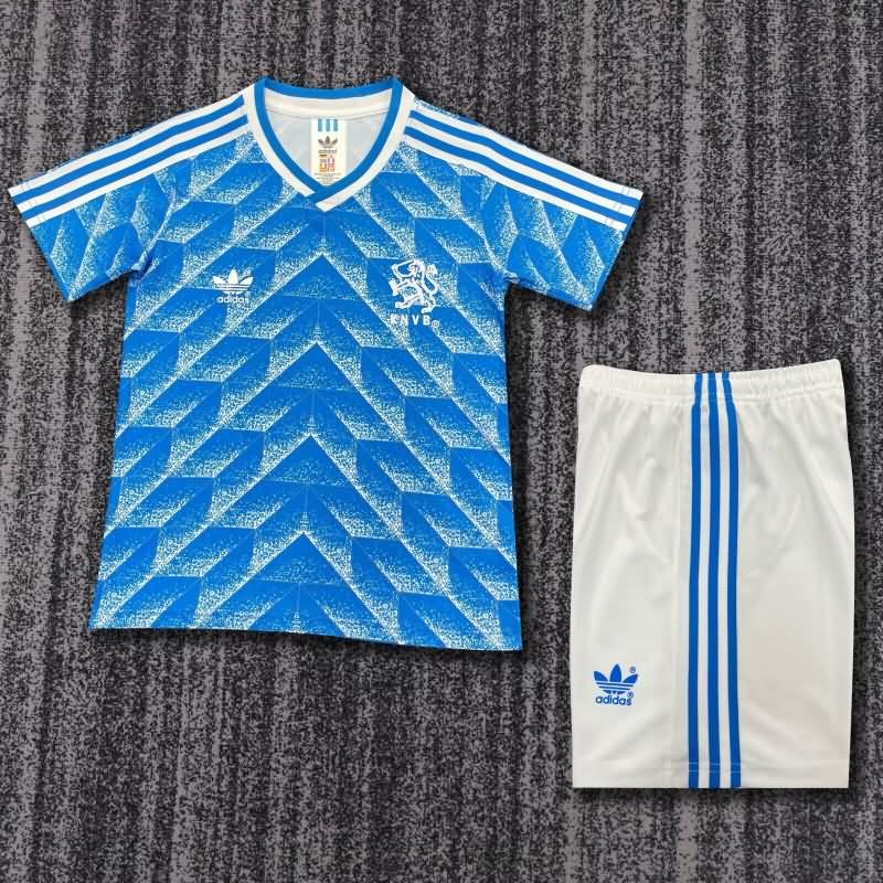 1988 Netherlands Away Kids Soccer Jersey And Shorts