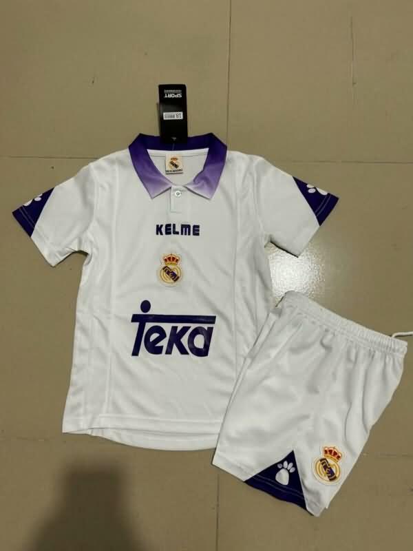 1997/98 Real Madrid Home Kids Soccer Jersey And Shorts