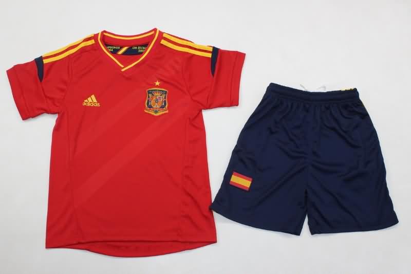 2012 Spain Home Kids Soccer Jersey And Shorts