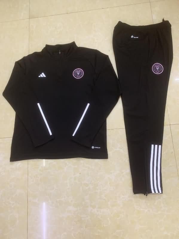 Thailand Quality(AAA) 2023 Inter Miami Black Soccer Tracksuit