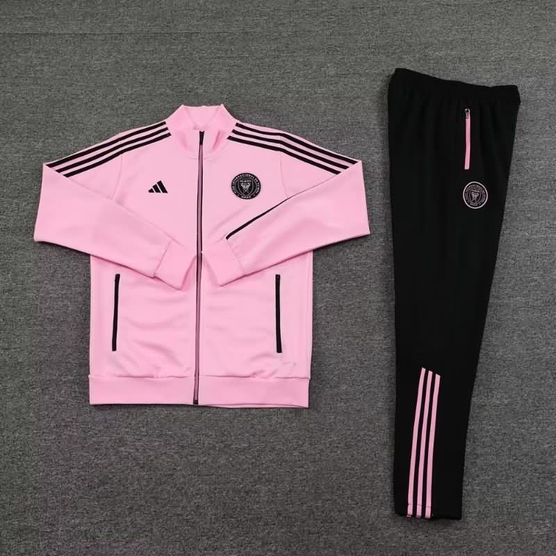 Thailand Quality(AAA) 2023 Inter Miami Pink Soccer Tracksuit 02