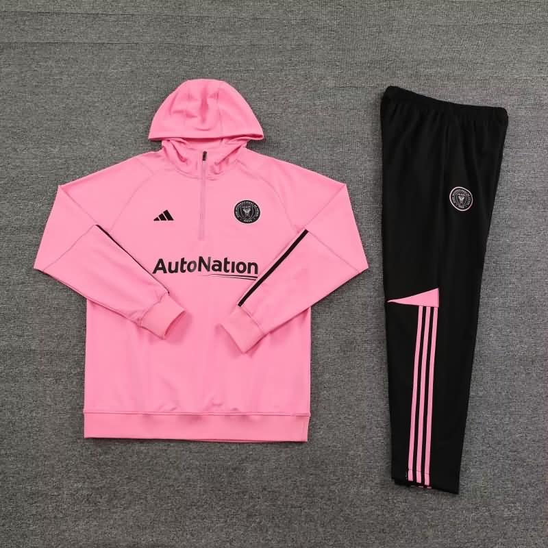 Thailand Quality(AAA) 2023 Inter Miami Pink Soccer Tracksuit 03