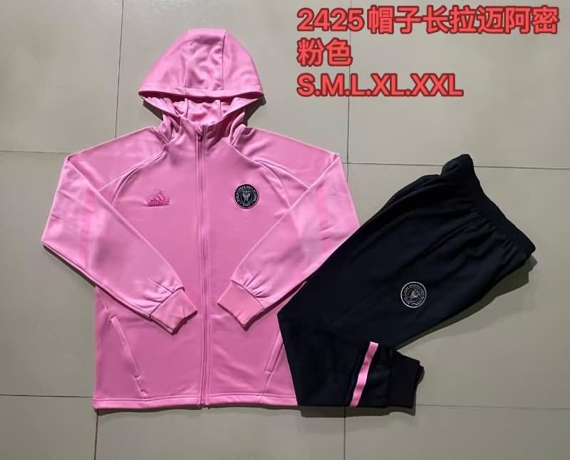 Thailand Quality(AAA) 2023 Inter Miami Pink Soccer Tracksuit 04