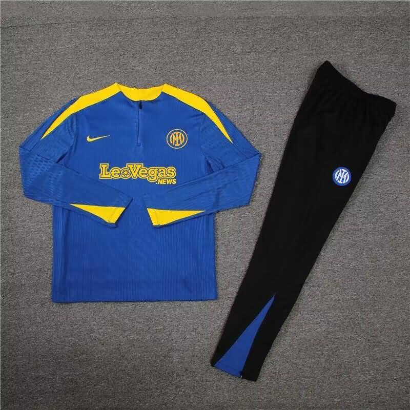 Thailand Quality(AAA) 23/24 Inter Milan Blue Soccer Tracksuit
