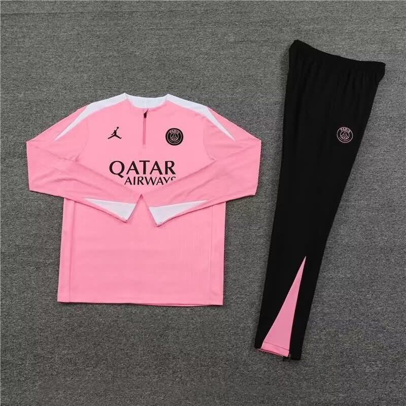 Thailand Quality(AAA) 23/24 Paris St Germain Pink Soccer Tracksuit 02