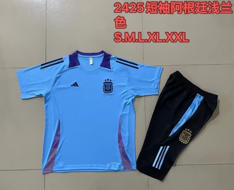 Thailand Quality(AAA) 2024 Argentina Blue Soccer Training Sets