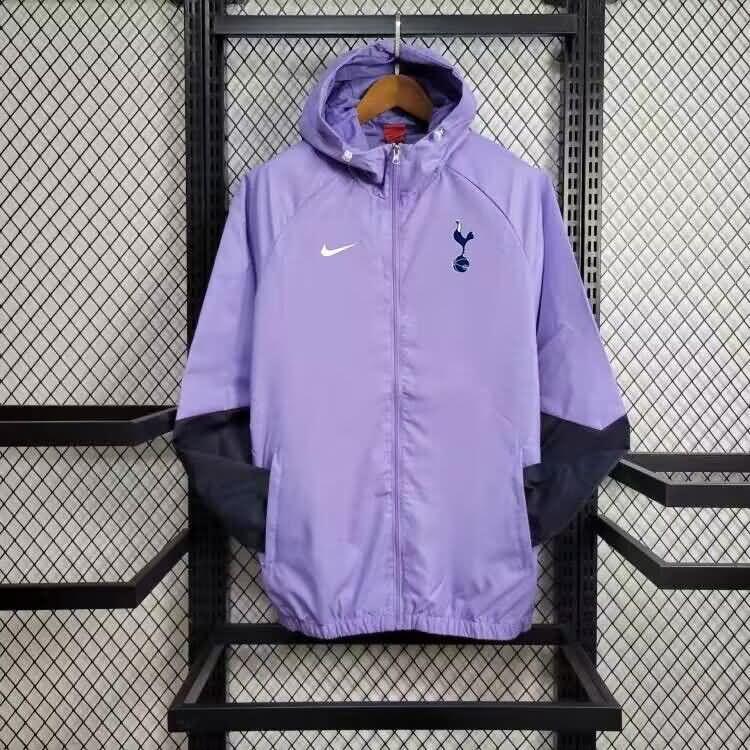 Thailand Quality(AAA) 23/24 Tottenham Hotspur Purples Soccer Windbreaker