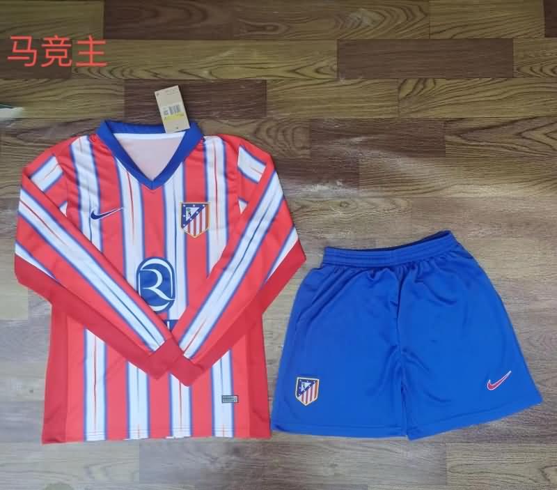 24/25 Atletico Madrid Home Long Sleeve Soccer Jersey