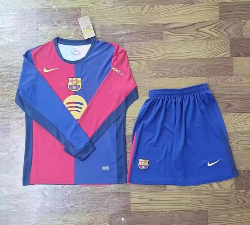 24/25 Barcelona Home Long Sleeve Soccer Jersey