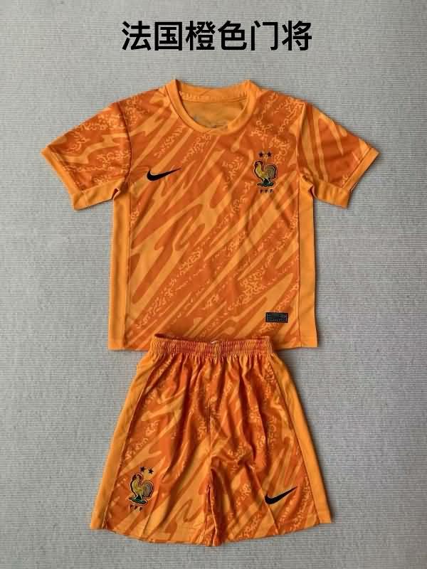 2024 France Goalkeeper Orange Soccer Jersey