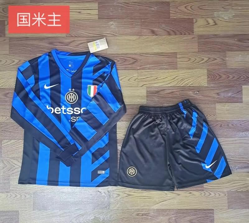 24/25 Inter Milan Home Long Sleeve Soccer Jersey