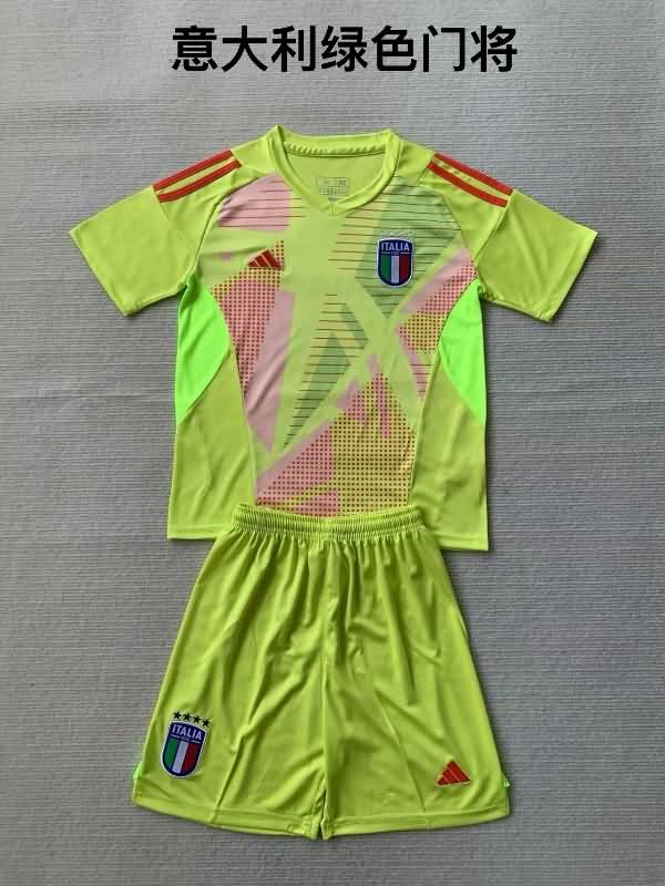 2024 Italy Goalkeeper Yellow Soccer Jersey
