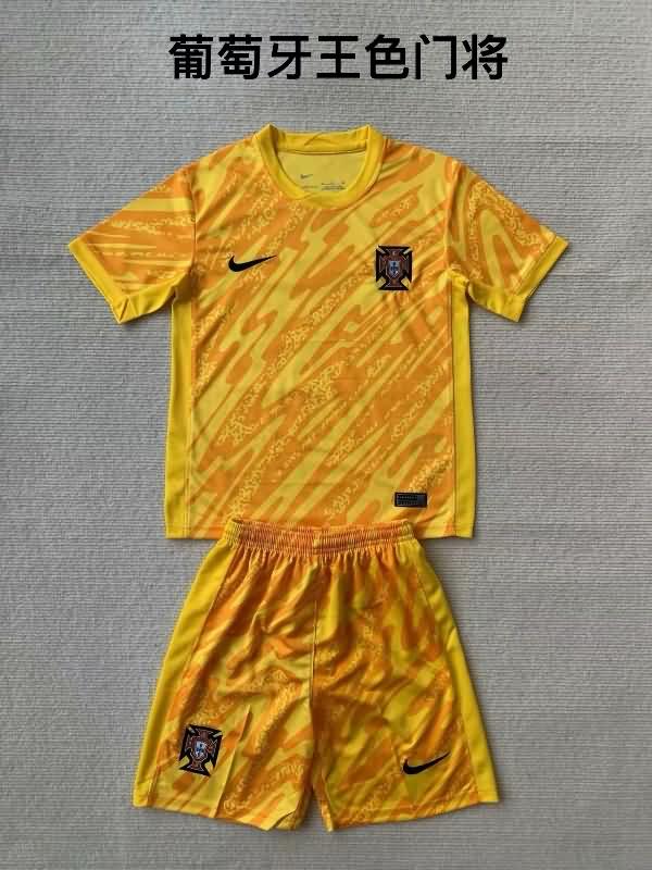 2024 Portugal Goalkeeper Yellow Soccer Jersey