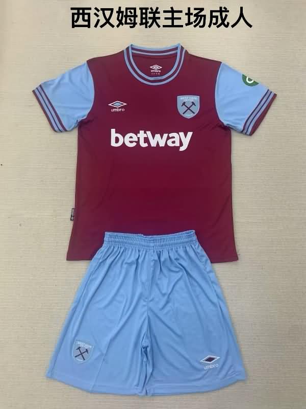 24/25 West Ham Home Soccer Jersey