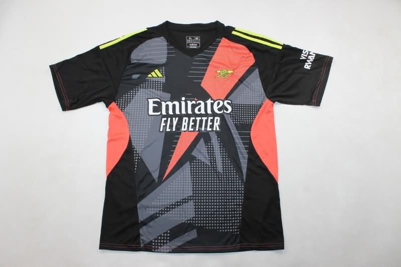 Thailand Quality(AAA) 24/25 Arsenal Goalkeeper Black Soccer Jersey 02