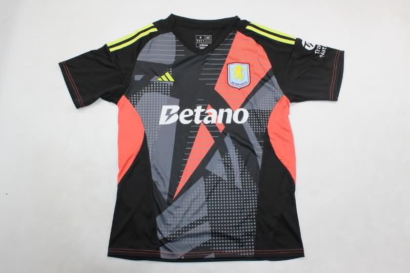 Thailand Quality(AAA) 24/25 Aston Villa Goalkeeper Black Soccer Jersey