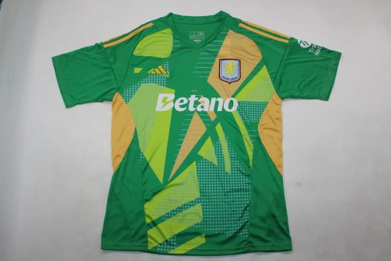 Thailand Quality(AAA) 24/25 Aston Villa Goalkeeper Green Soccer Jersey