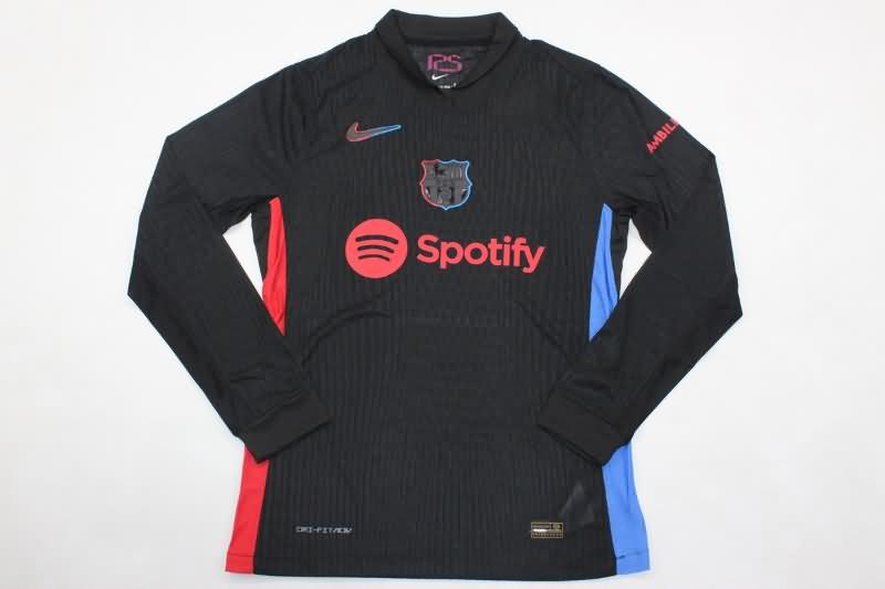 Thailand Quality(AAA) 24/25 Barcelona Away Long Sleeve Soccer Jersey (Player) Leaked