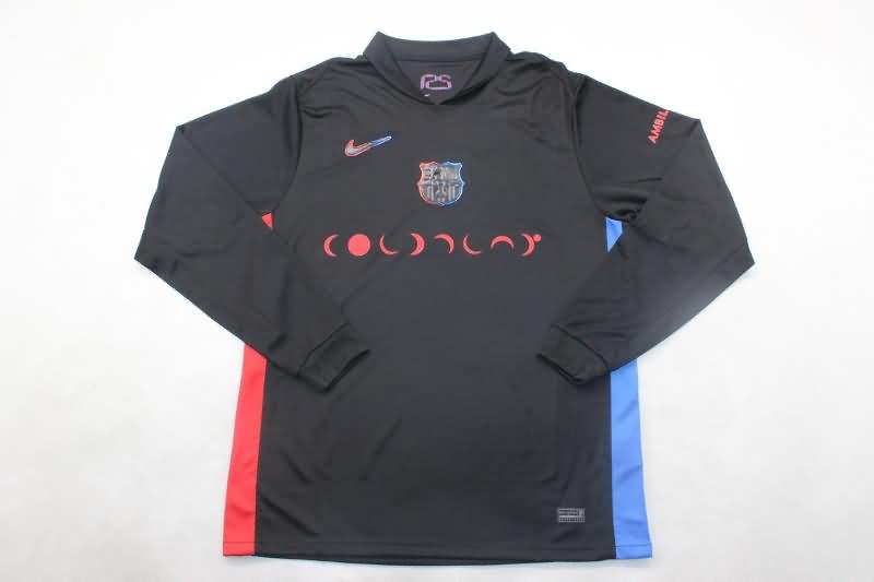 Thailand Quality(AAA) 24/25 Barcelona Away Long Sleeve Soccer Jersey Sponsor 02