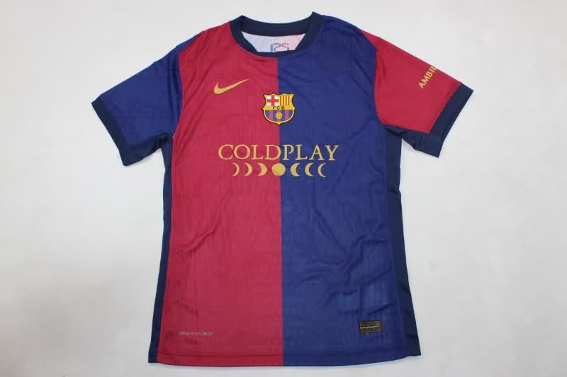 Thailand Quality(AAA) 24/25 Barcelona Home Soccer Jersey (Player) Sponsor 02