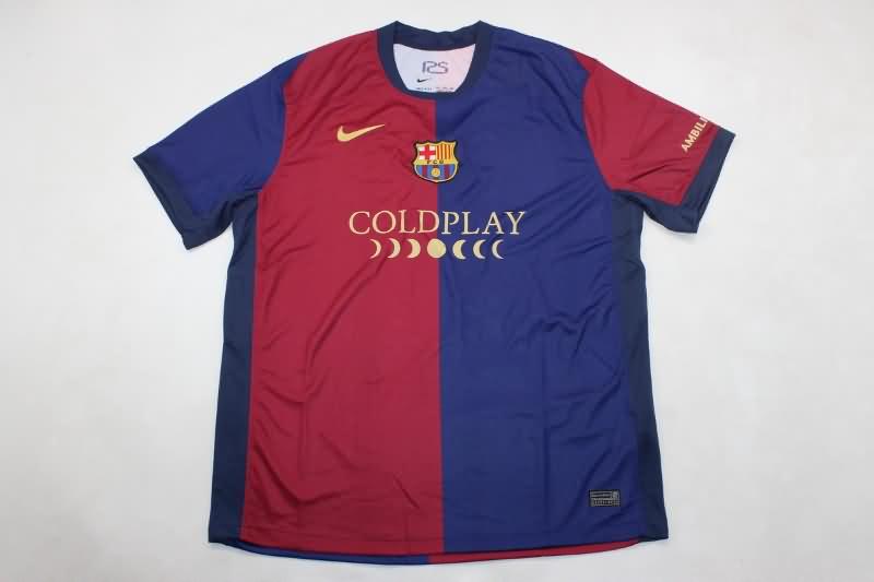 Thailand Quality(AAA) 24/25 Barcelona Home Soccer Jersey Sponsor 02