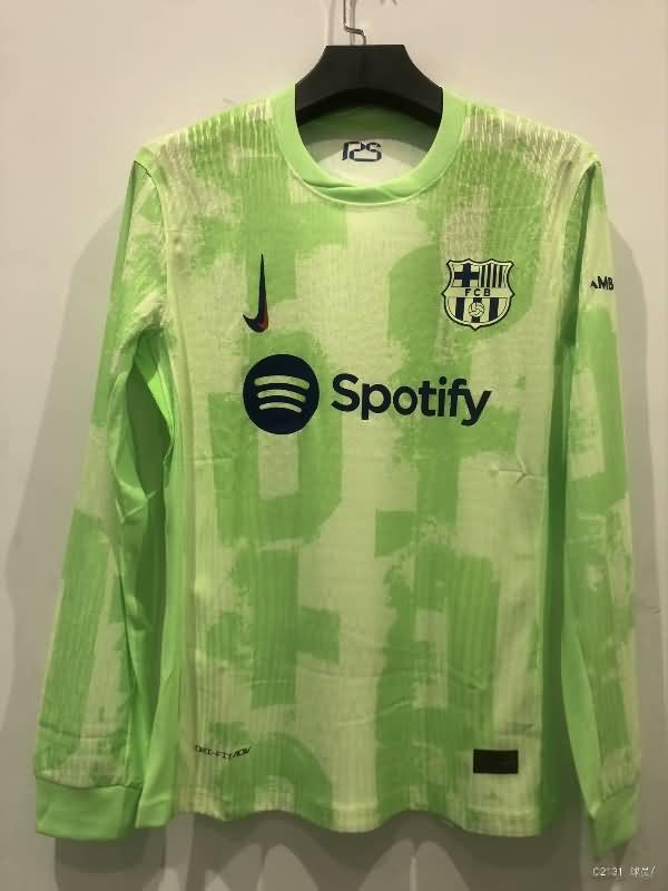 Thailand Quality(AAA) 24/25 Barcelona Third Long Sleeve Soccer Jersey