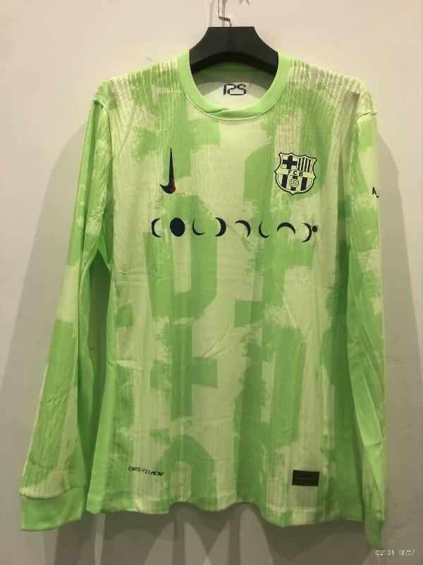 Thailand Quality(AAA) 24/25 Barcelona Third Long Sleeve Soccer Jersey Sponsor 02