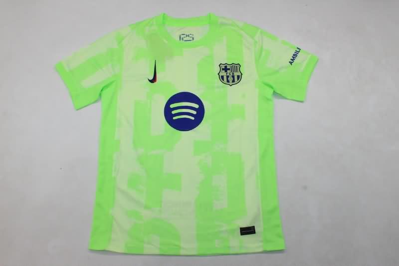 Thailand Quality(AAA) 24/25 Barcelona Third Soccer Jersey Sponsor