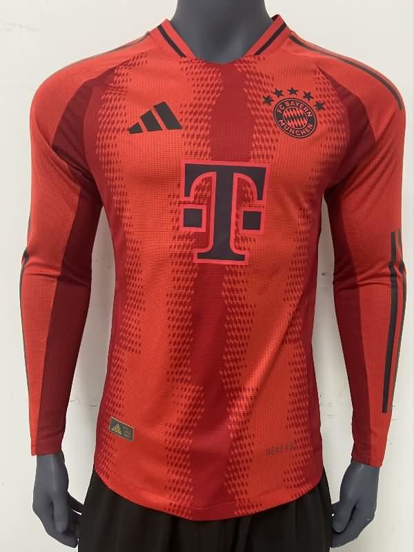 Thailand Quality(AAA) 24/25 Bayern Munich Home Long Sleeve Soccer Jersey (Player)