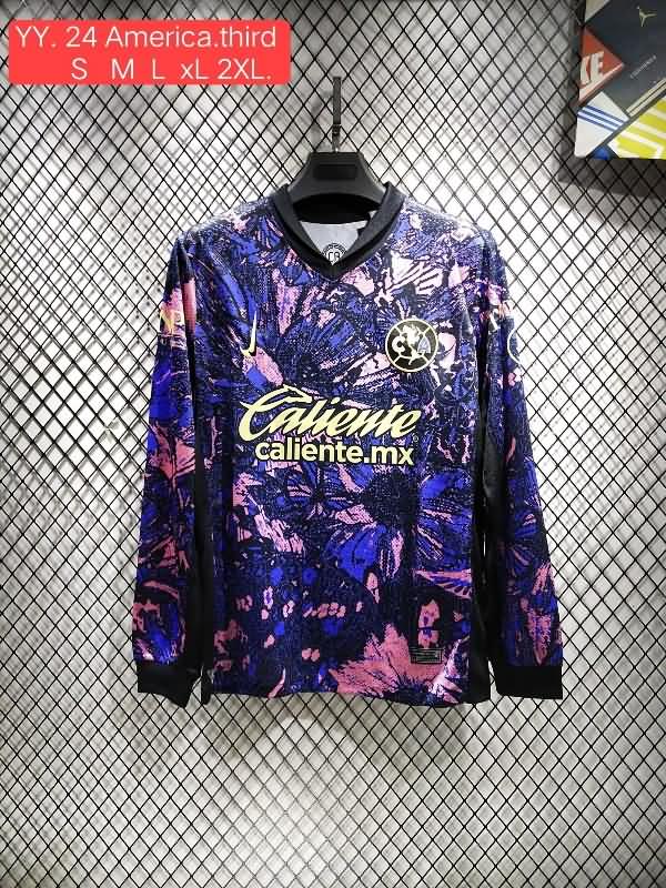 Thailand Quality(AAA) 24/25 Club America Fourth Long Sleeve Soccer Jersey