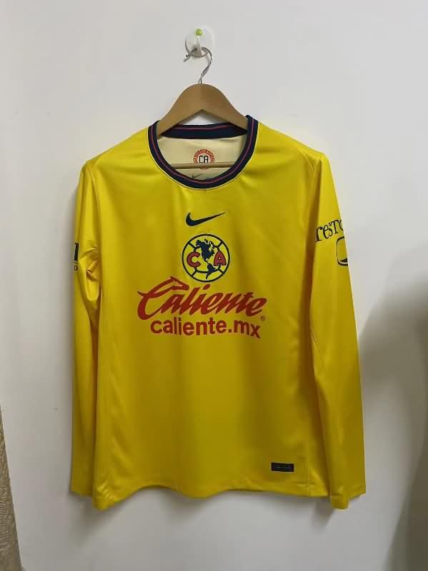 Thailand Quality(AAA) 24/25 Club America Home Long Sleeve Soccer Jersey