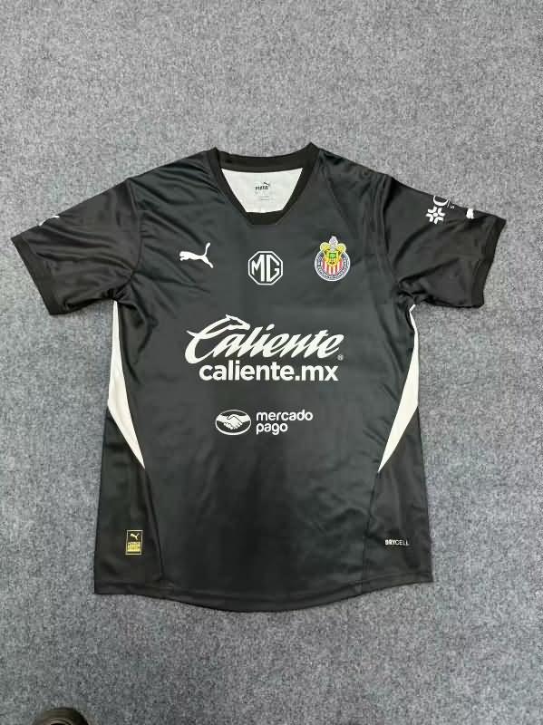 Thailand Quality(AAA) 24/25 Guadalajara Goalkeeper Black Soccer Jersey