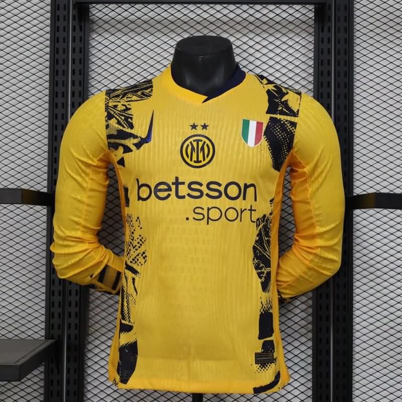 Thailand Quality(AAA) 24/25 Inter Milan Third Long Sleeve Soccer Jersey (Player)