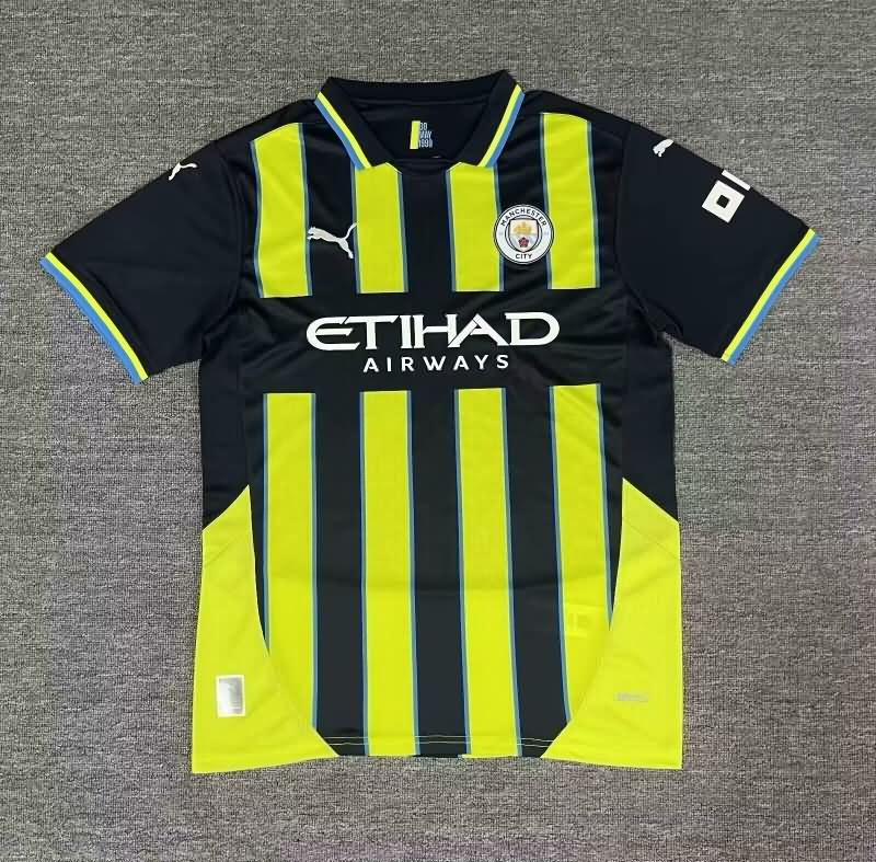 Thailand Quality(AAA) 24/25 Manchester City Away Soccer Jersey Leaked