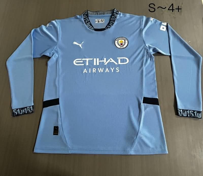 Thailand Quality(AAA) 24/25 Manchester City Home Long Sleeve Soccer Jersey