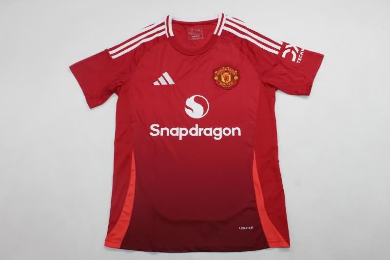 Thailand Quality(AAA) 24/25 Manchester United Home Soccer Jersey