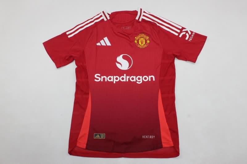 Thailand Quality(AAA) 24/25 Manchester United Home Soccer Jersey (Player)